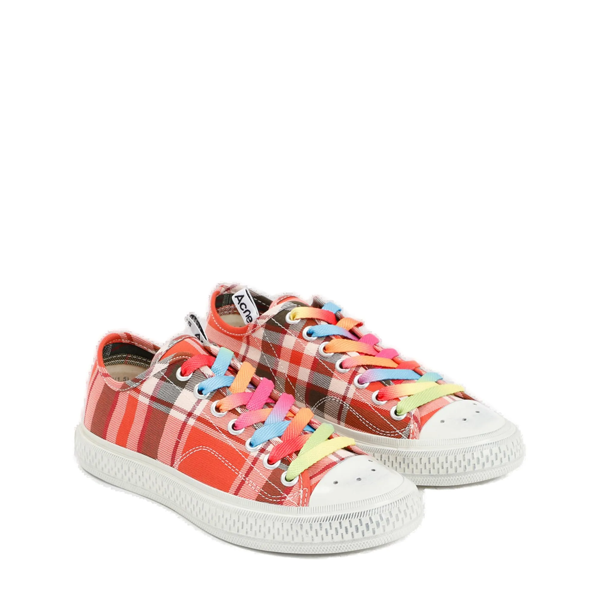 Acne Studios Ballow Check Distressed Sneakers