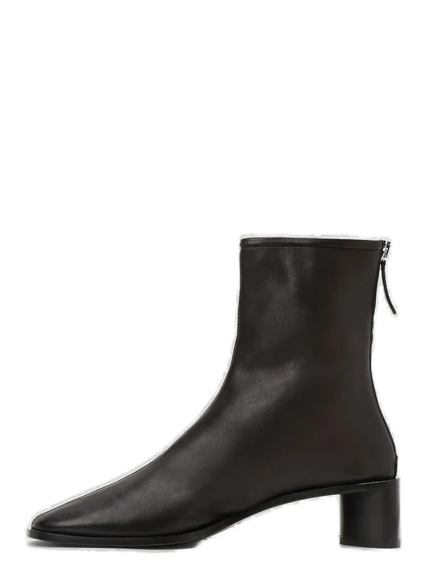 Acne Studios Logo Printed Zip Detailed Boots