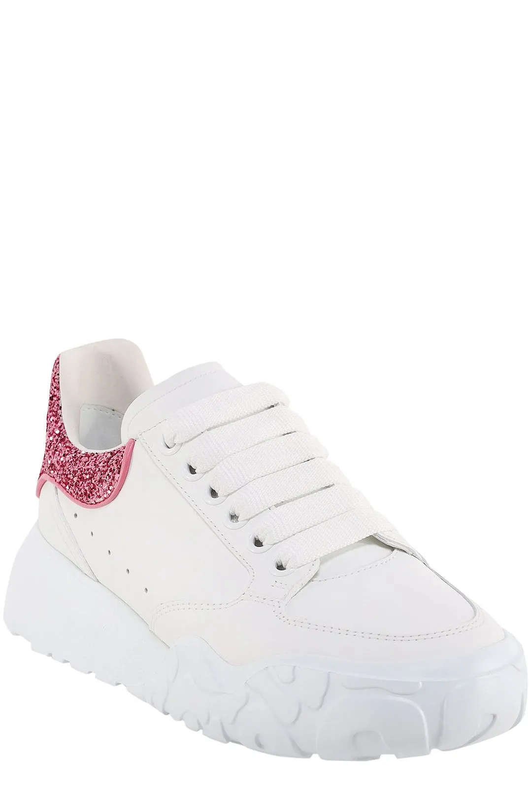 Alexander McQueen Glitter Lace-Up Sneakers