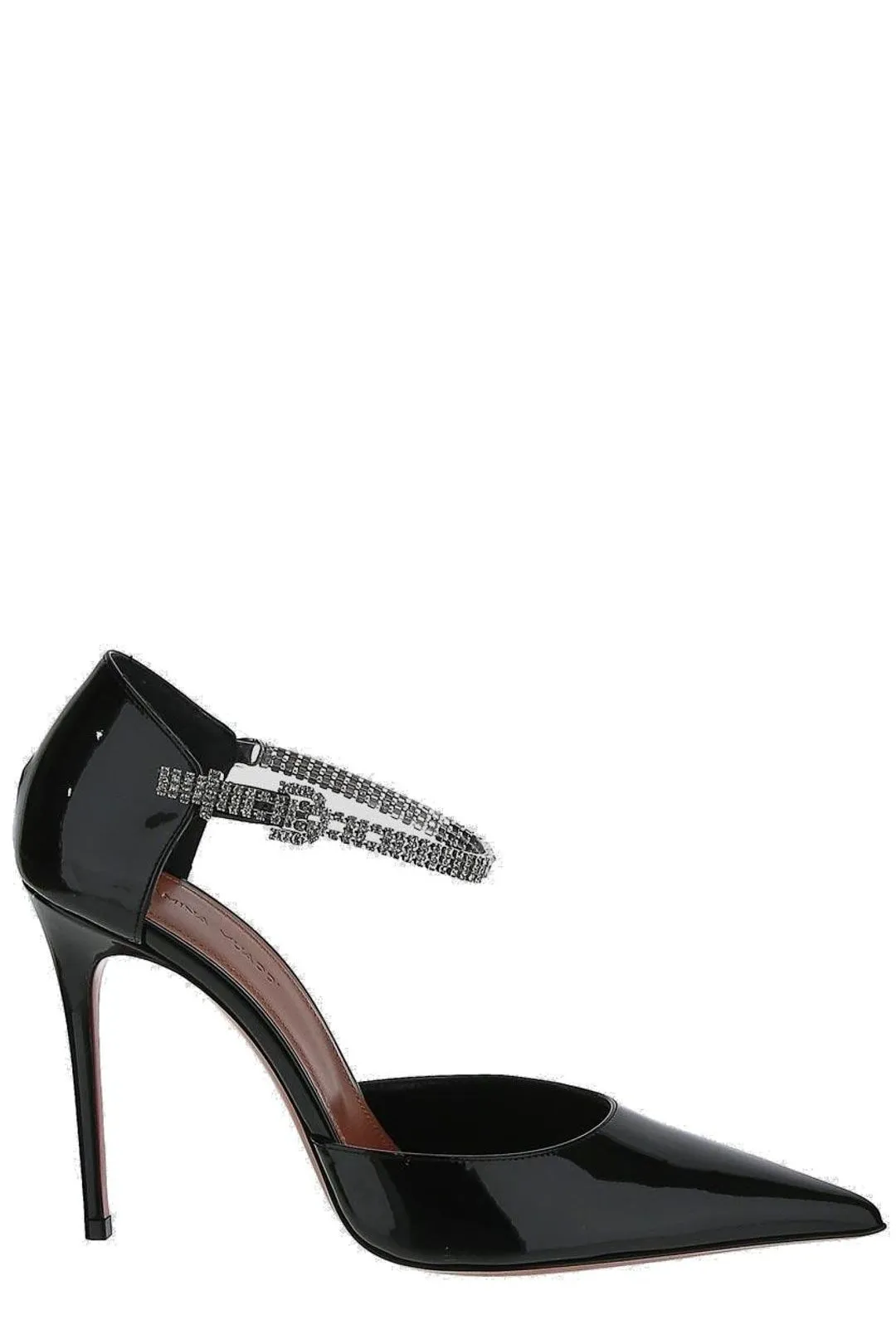 Amina Muaddi Ursina Embellished Pointed Toe Pumps