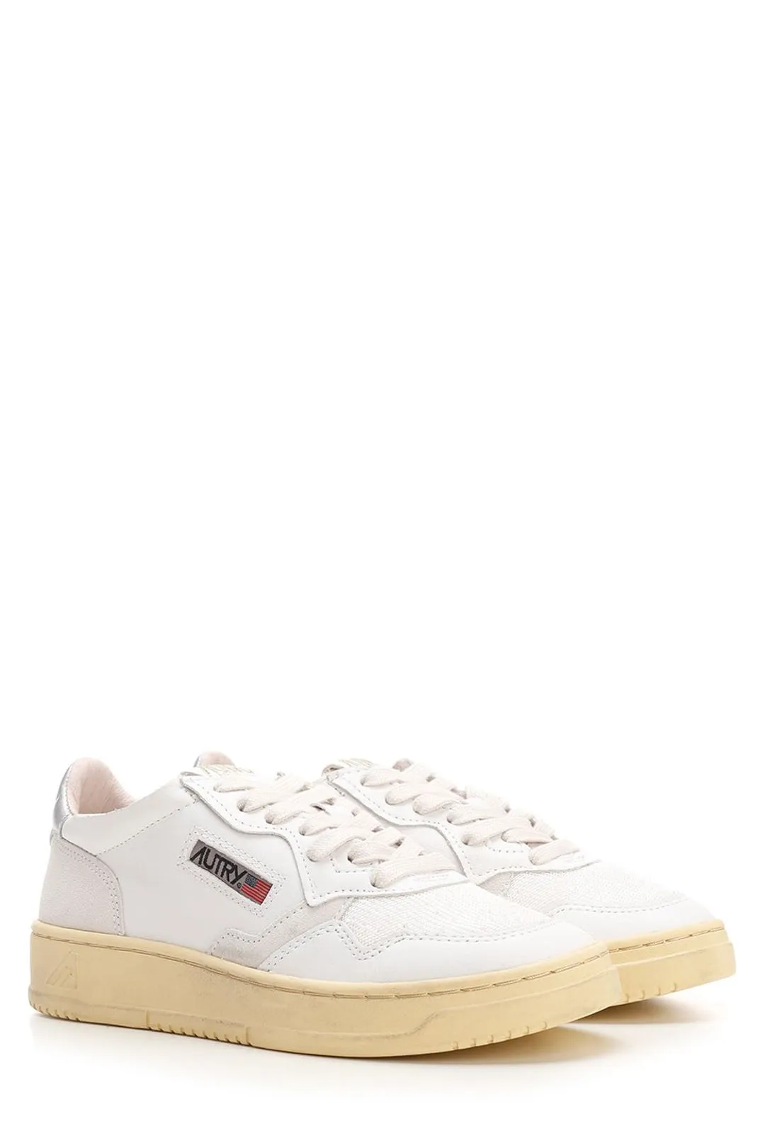 Autry Logo Patch Lace-Up Sneakers