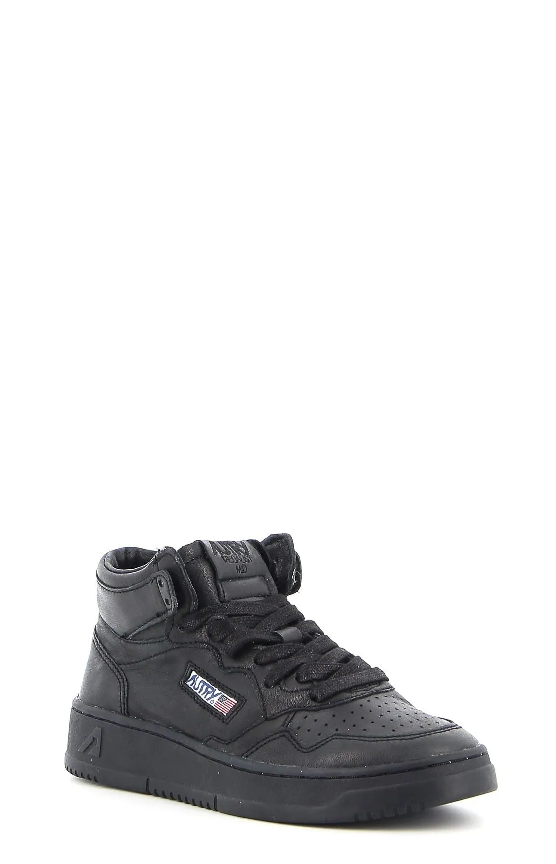 Autry Logo Patched Mid-Top Sneakers