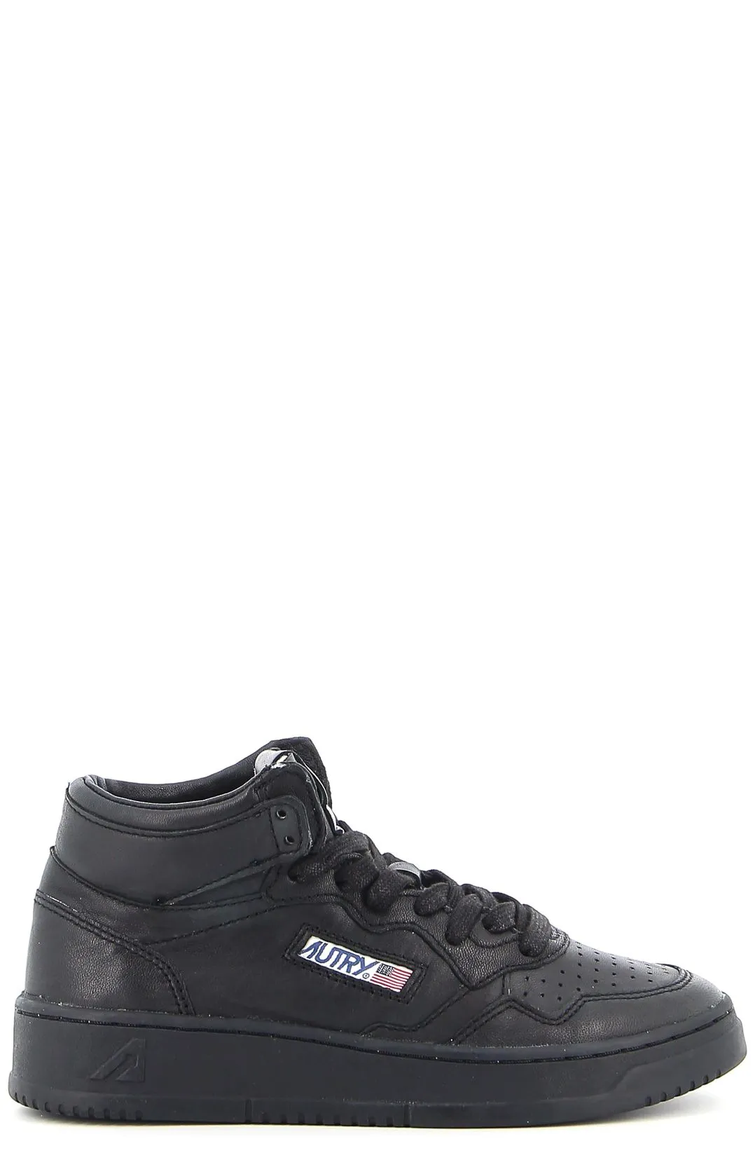 Autry Logo Patched Mid-Top Sneakers