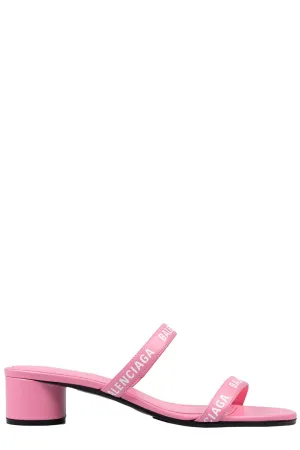 Balenciaga Logo Strap Open-Toe Sandals