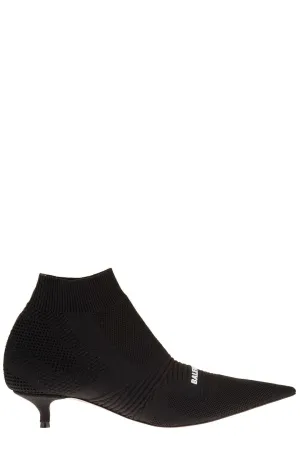 Balenciaga Pointed-Toe Knit Boots