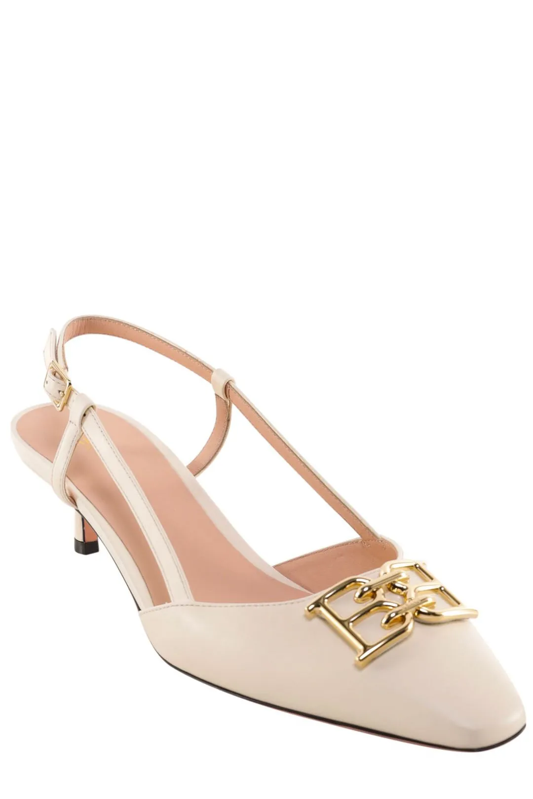 Bally Eva Logo Plaque Slingback Pumps