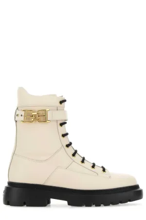 Bally Gioele Lace UP Logo Plaque Ankle Boots