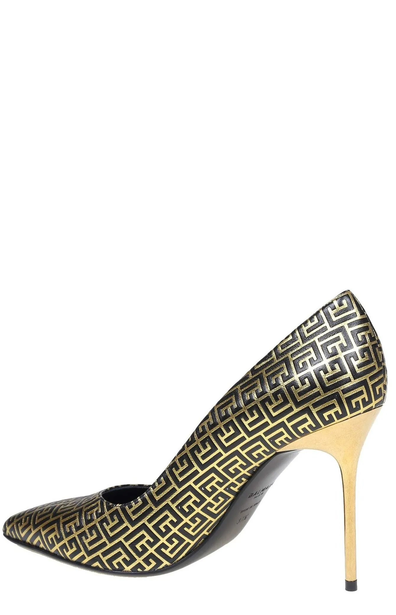 Balmain Logo Monogram Pointed Toe Pumps