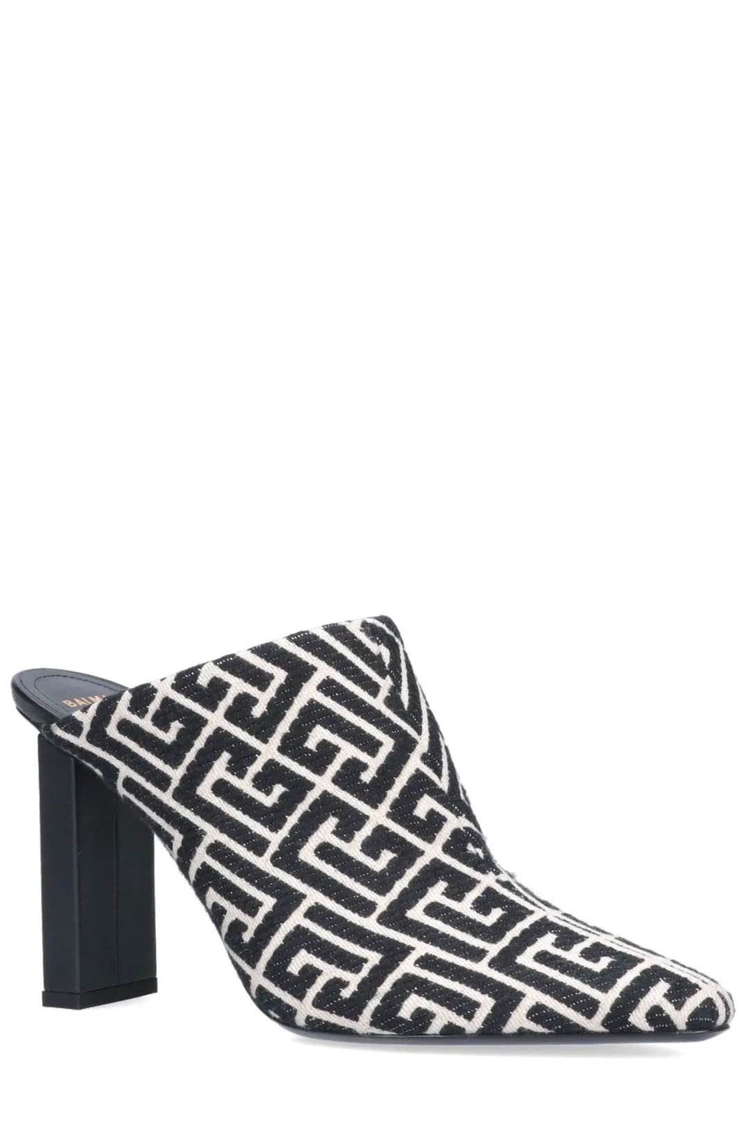 Balmain Monogram-Print Slip-On Mules