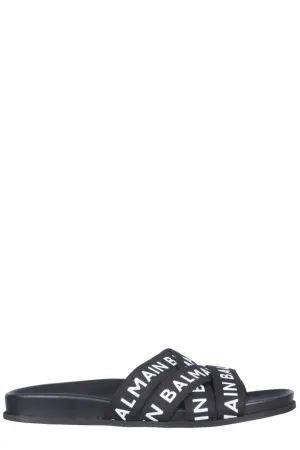 Balmain Union Logo Strap Sandals