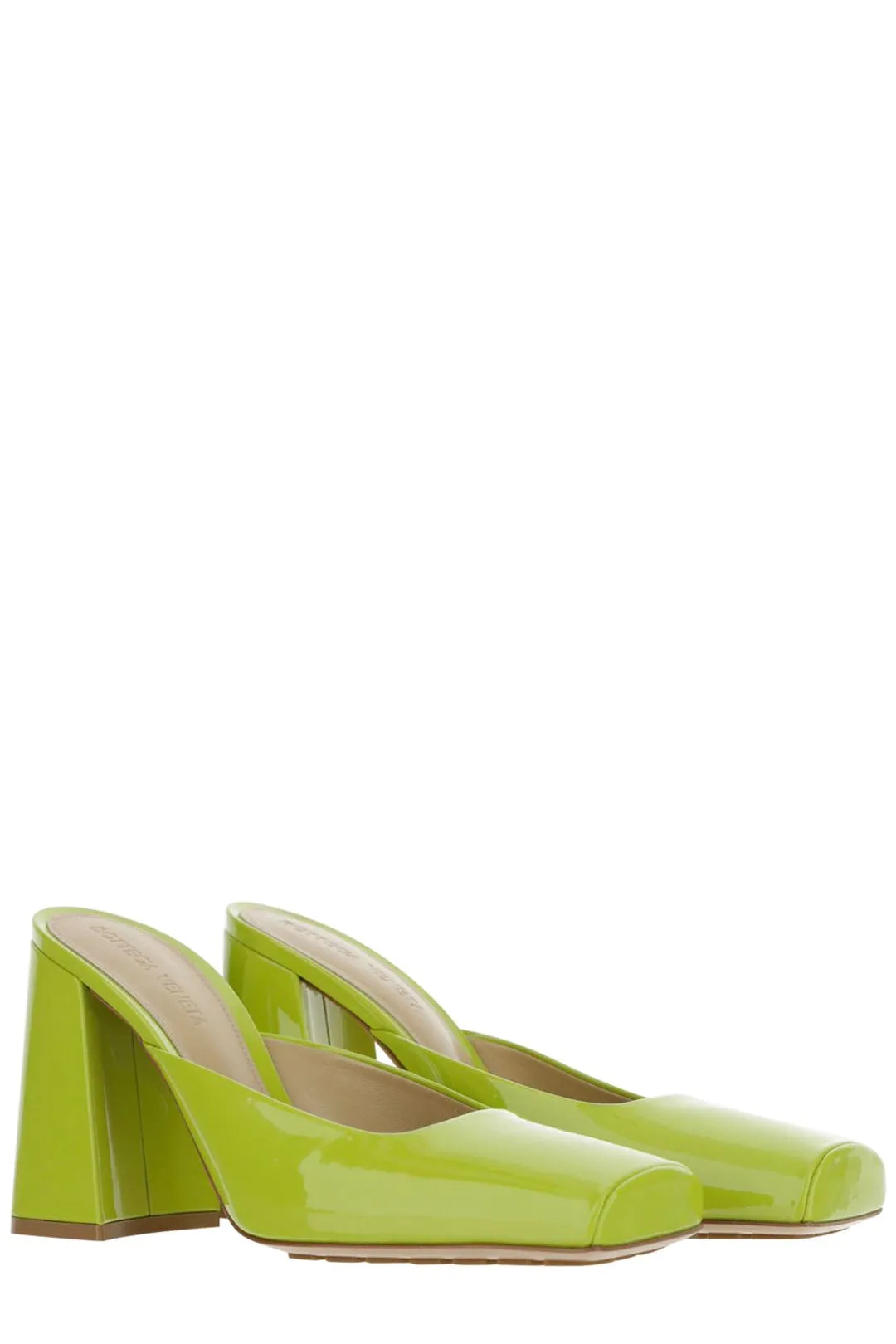 Bottega Veneta Tower Square-Toe Slip-On Pumps