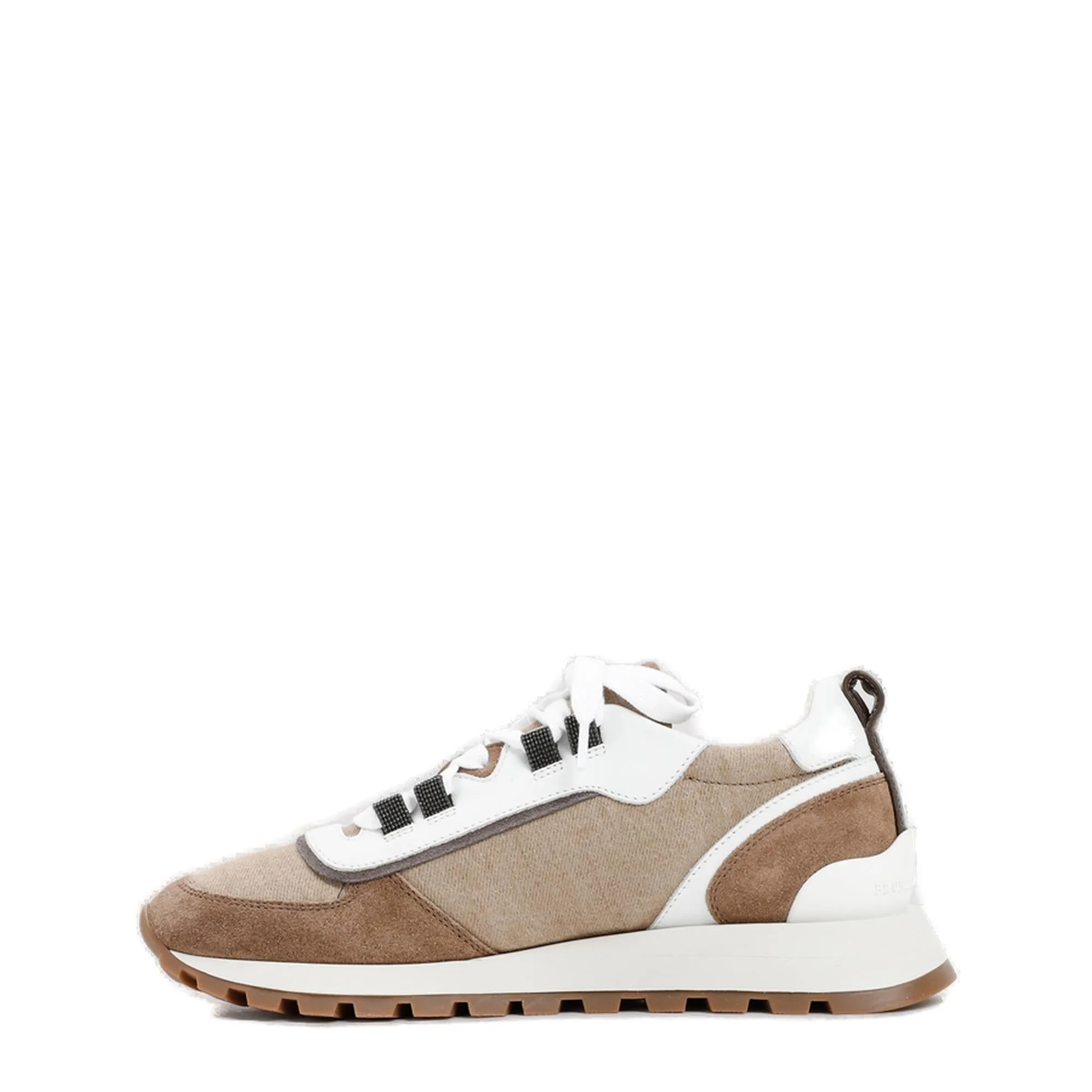 Brunello Cucinelli Round Toe Lace-Up Sneakers