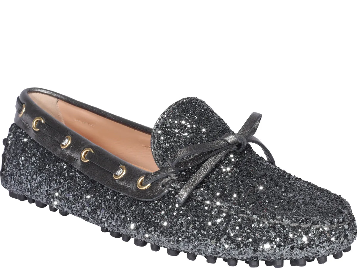 Car Shoe Glittered Loafers