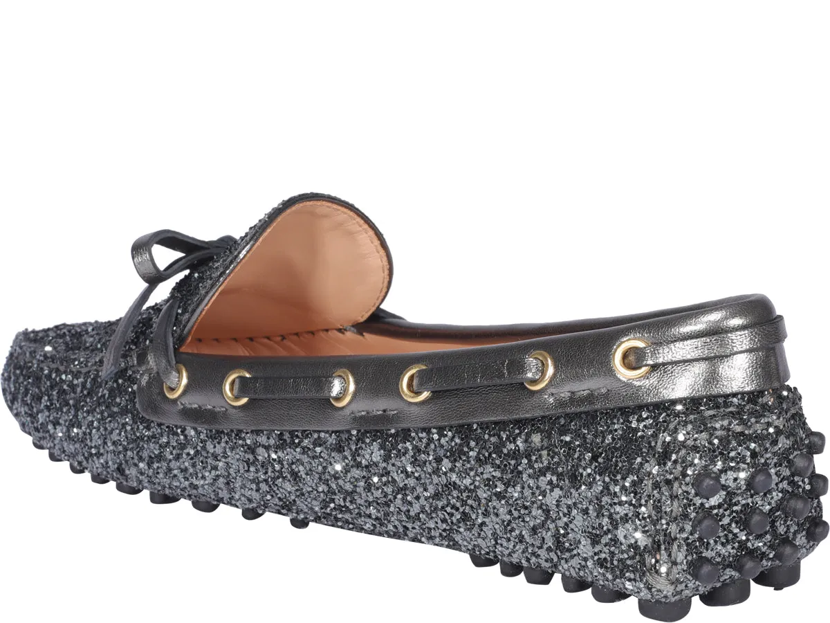 Car Shoe Glittered Loafers