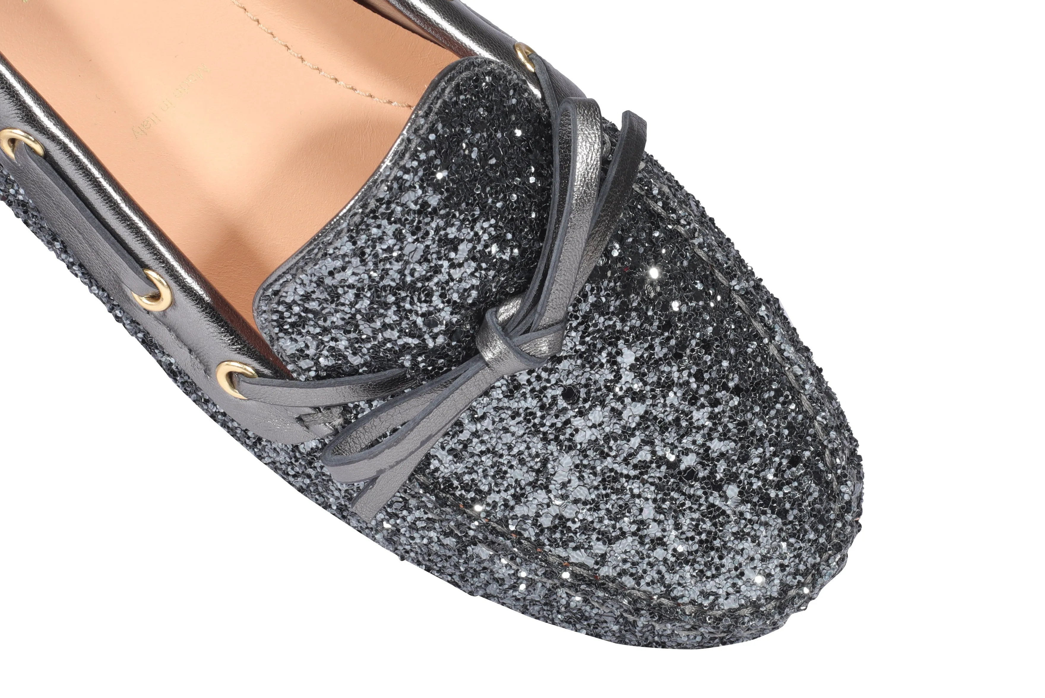 Car Shoe Glittered Loafers