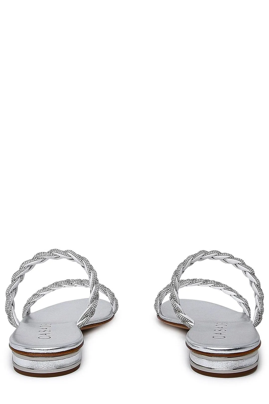 Casadei Braided Slip-On Sandals