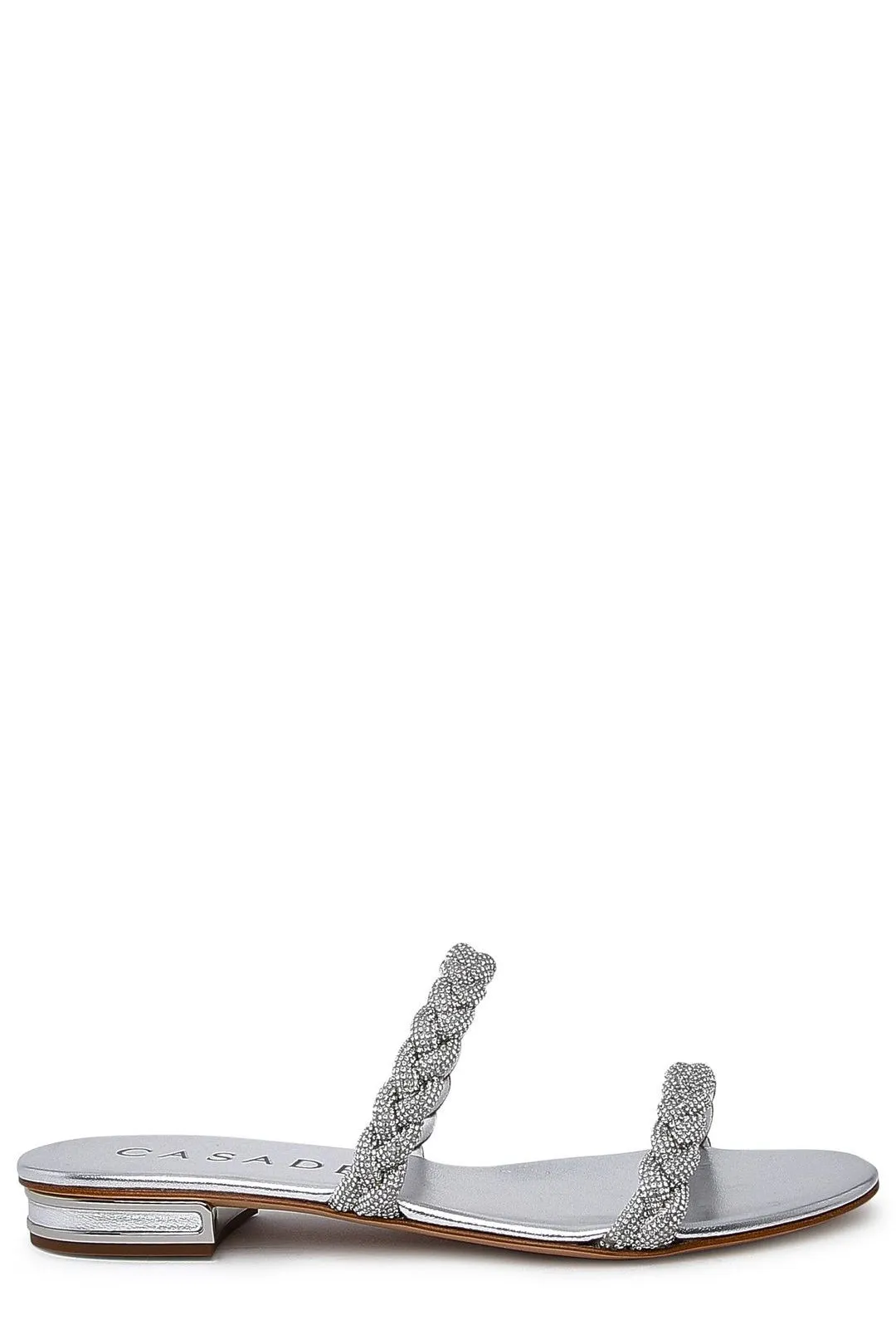 Casadei Braided Slip-On Sandals