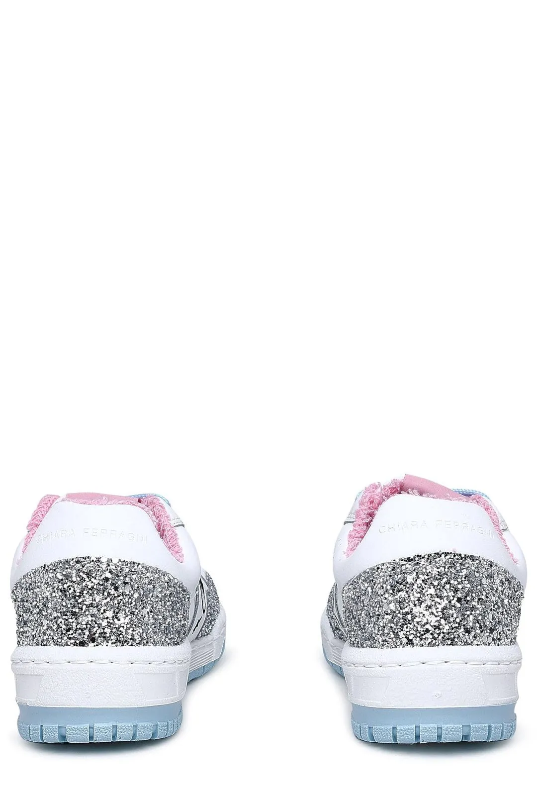 Chiara Ferragni Glitter-Panelled Lace-Up Sneakers