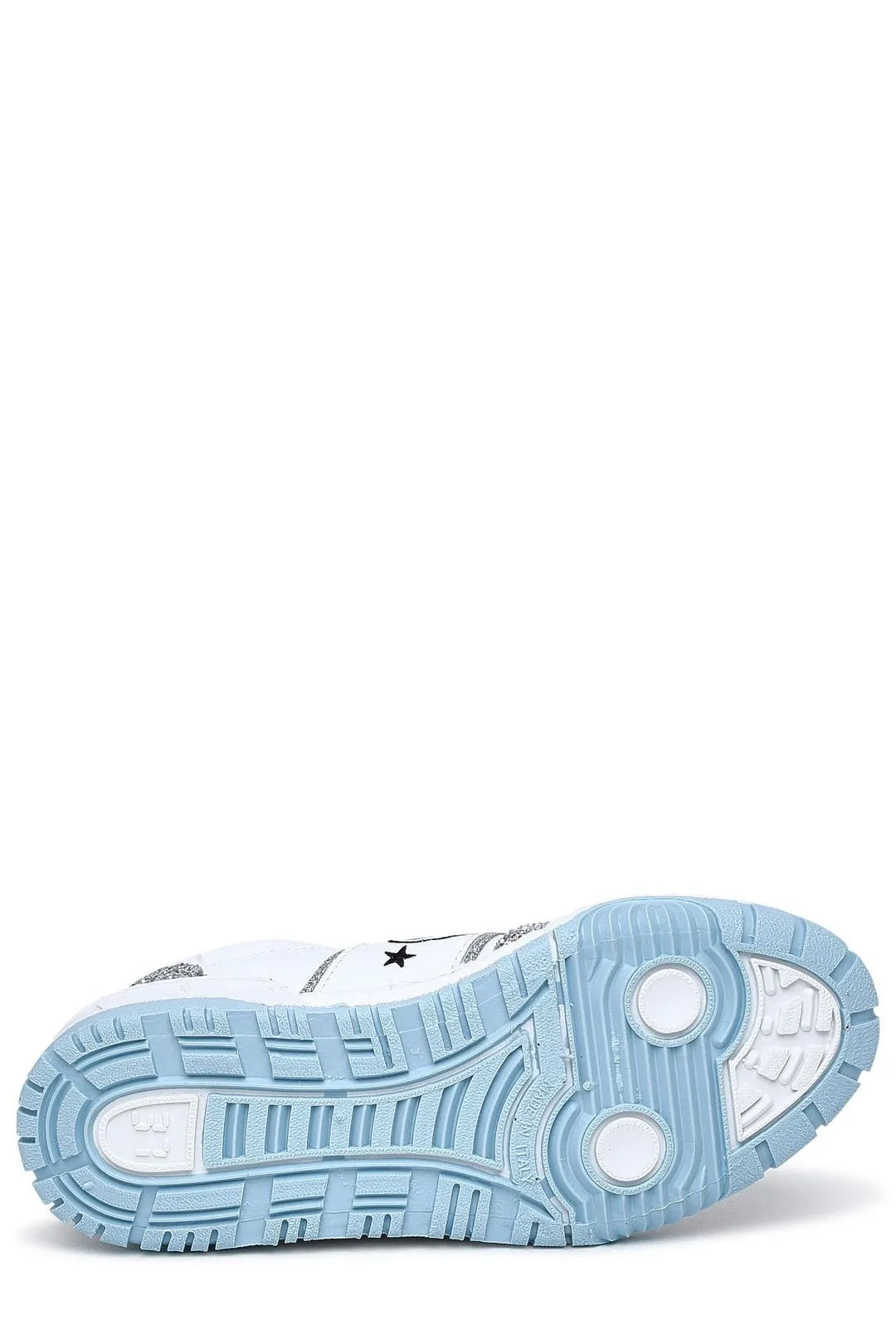 Chiara Ferragni Glitter-Panelled Lace-Up Sneakers