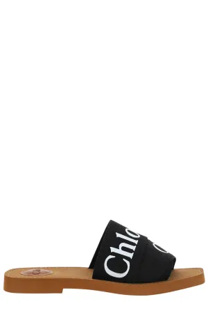 Chlo Logo Printed Slip-On Sandals