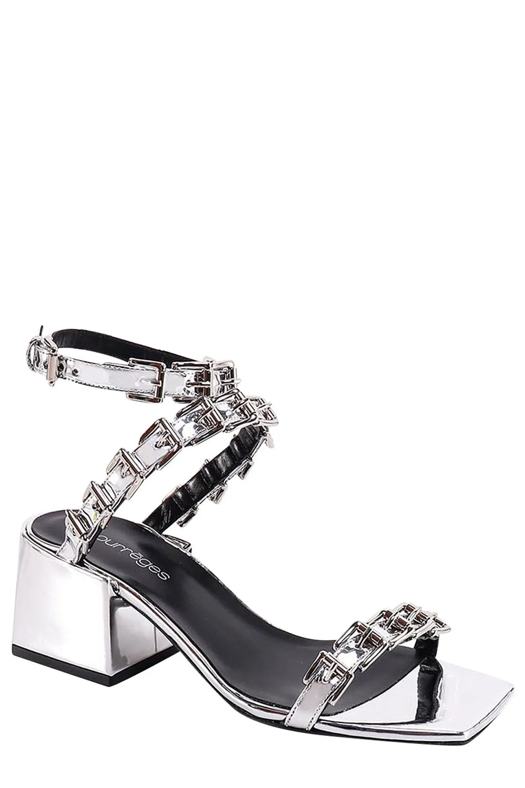 Courrges Buckle Detailed Strapped Sandals