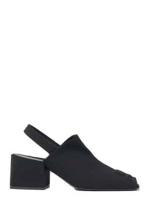 Courrges Logo Patch Slingback Mules