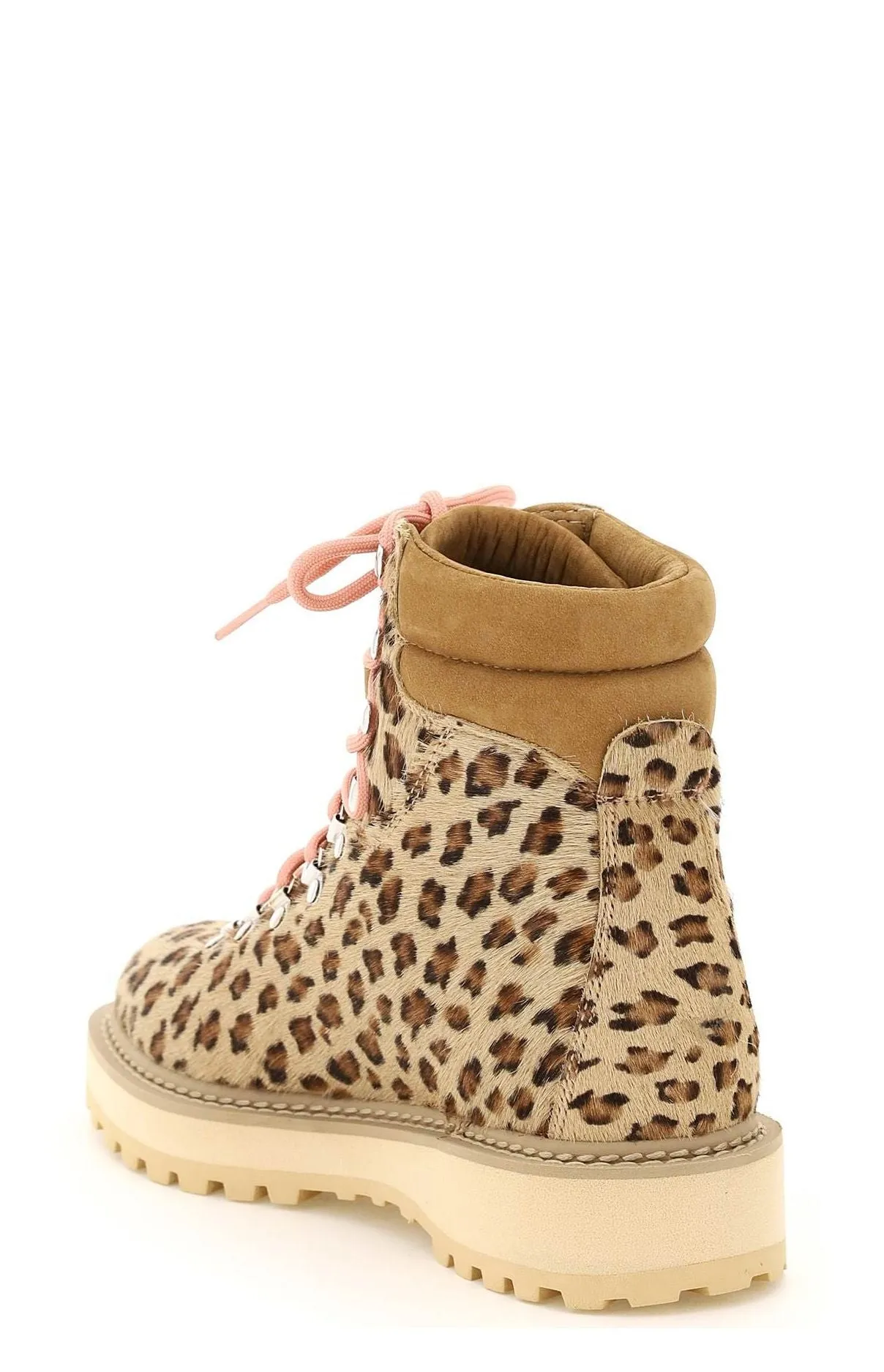 Diemme Monfumo Leopard Printed Lace-Up Boots
