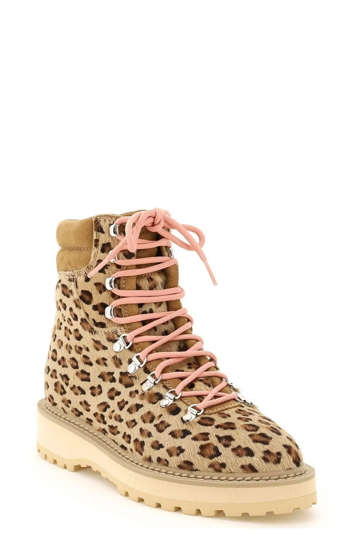 Diemme Monfumo Leopard Printed Lace-Up Boots