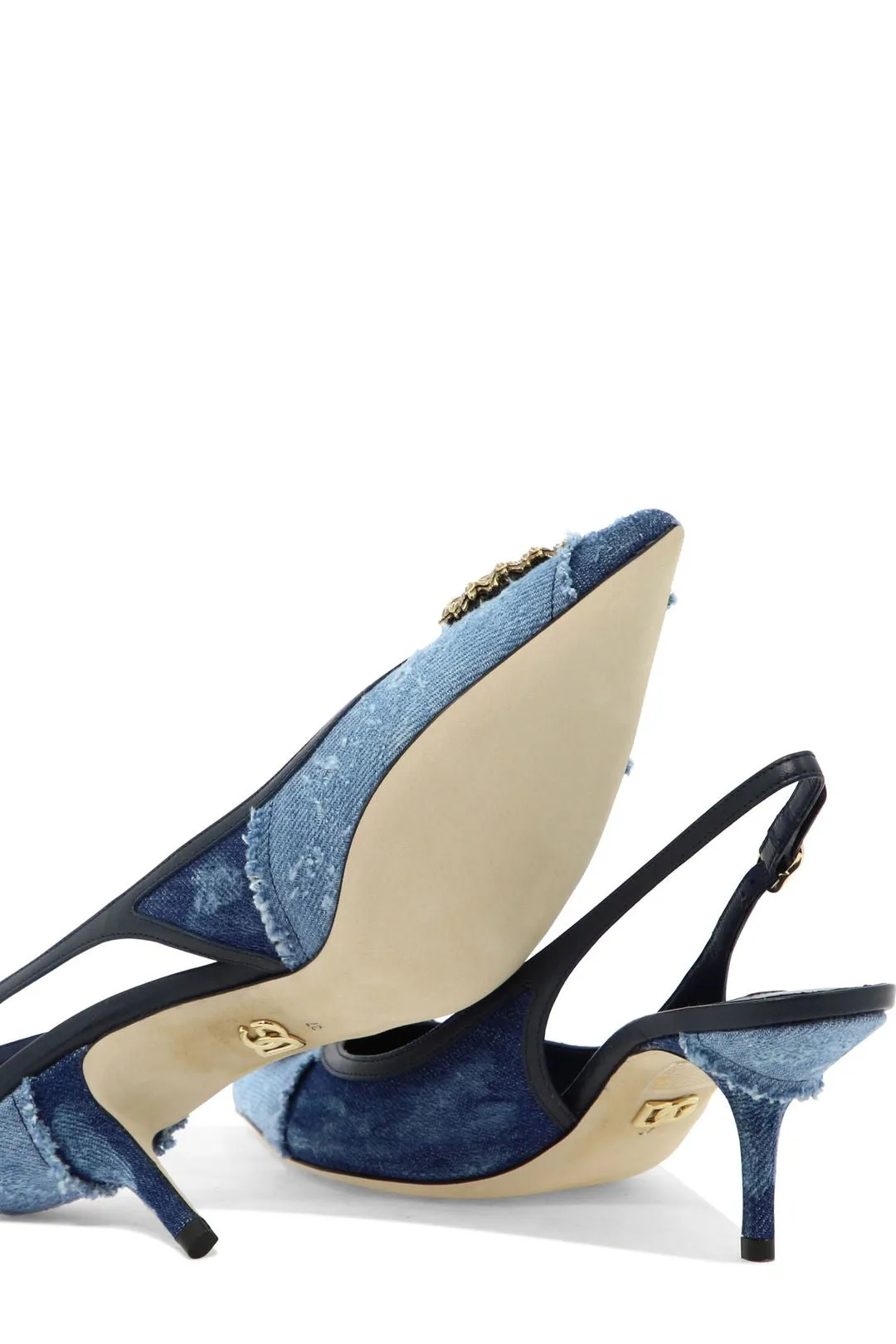 Dolce & Gabbana Devotion Denim Slingback Pumps