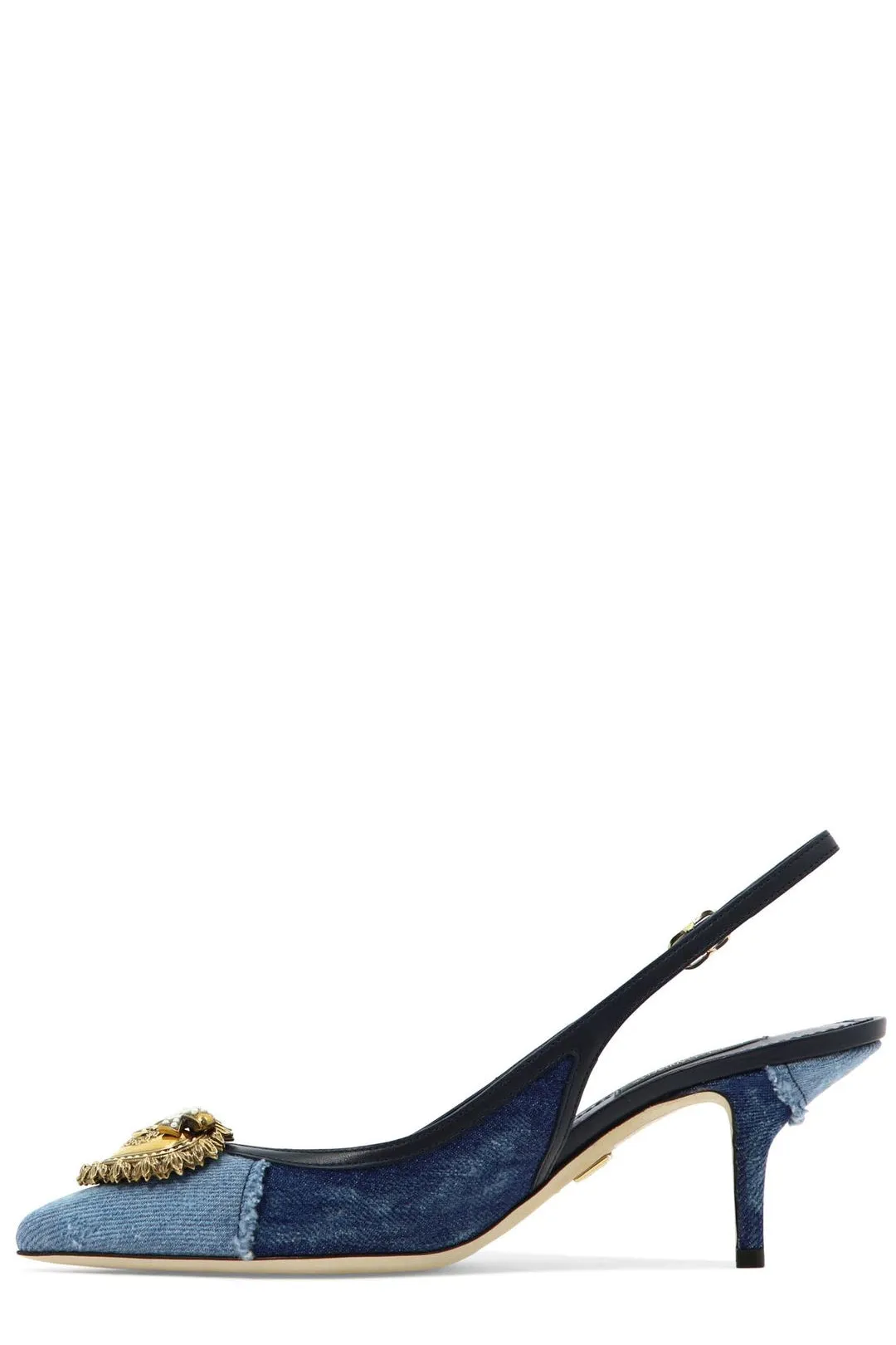 Dolce & Gabbana Devotion Denim Slingback Pumps