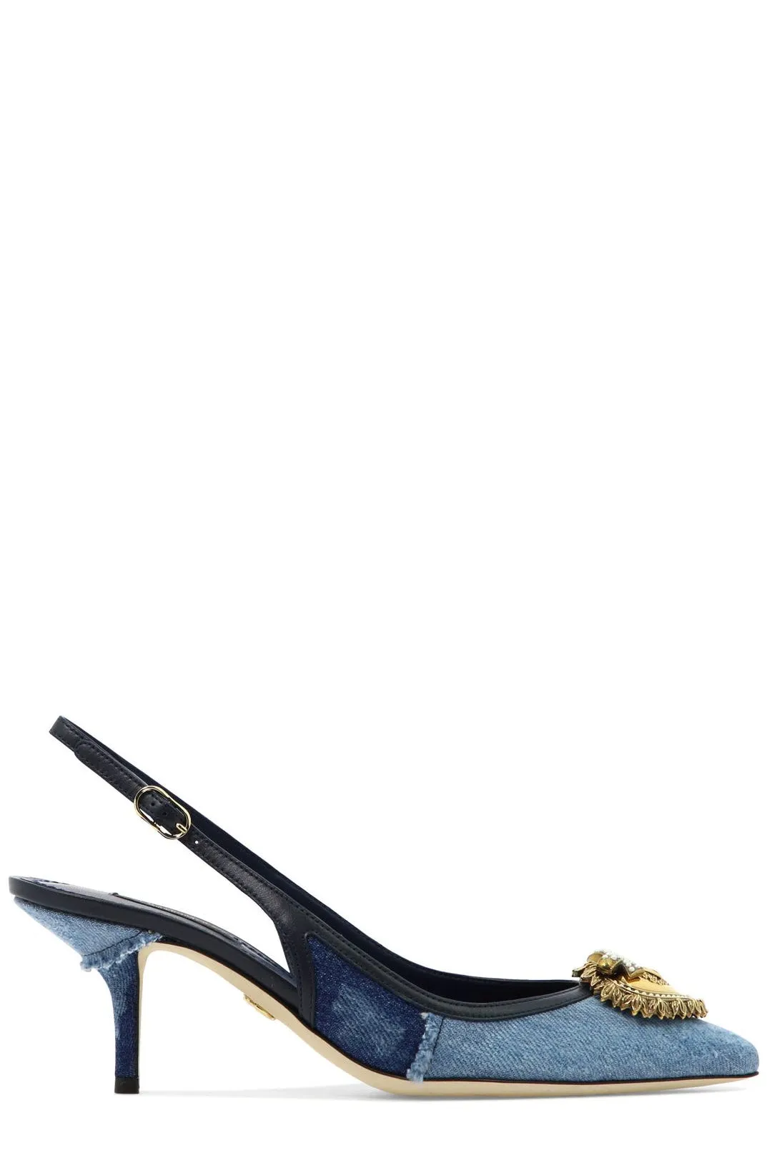 Dolce & Gabbana Devotion Denim Slingback Pumps