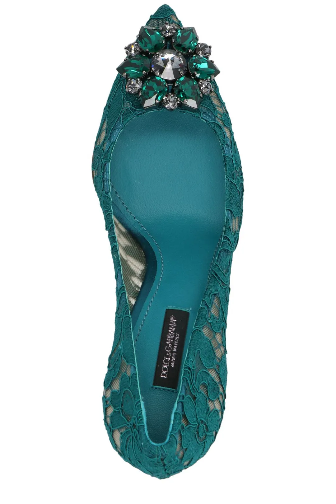 Dolce & Gabbana Embellished Pointed Toe Lace Pumps