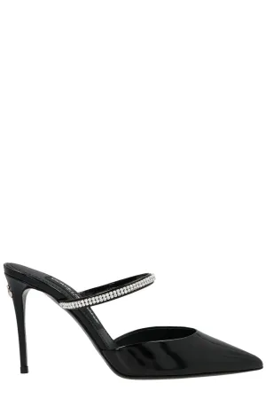 Dolce & Gabbana Embellished Pointed Toe Mules