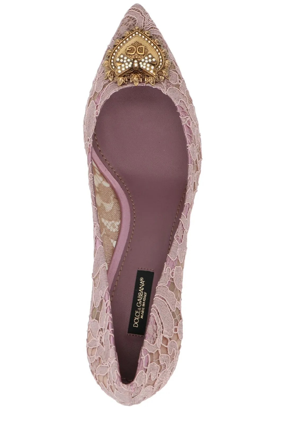 Dolce & Gabbana Lace Detailed Pointed-Toe Pumps