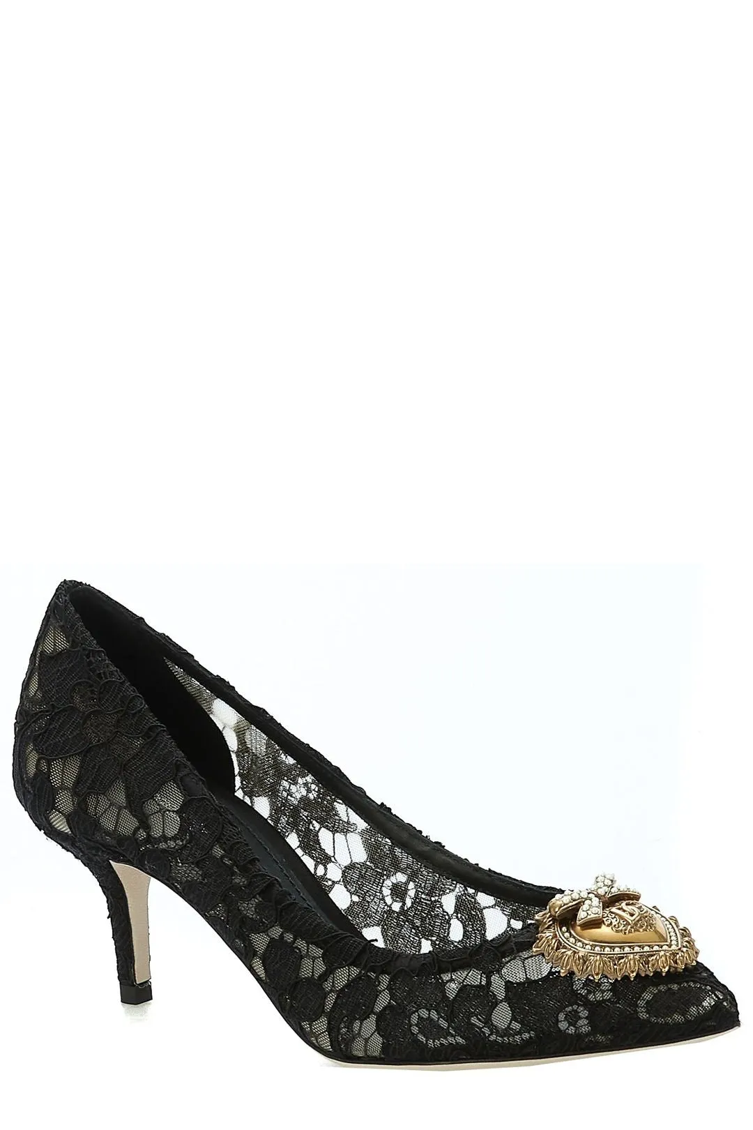 Dolce & Gabbana Lace Detailed Pointed-Toe Pumps