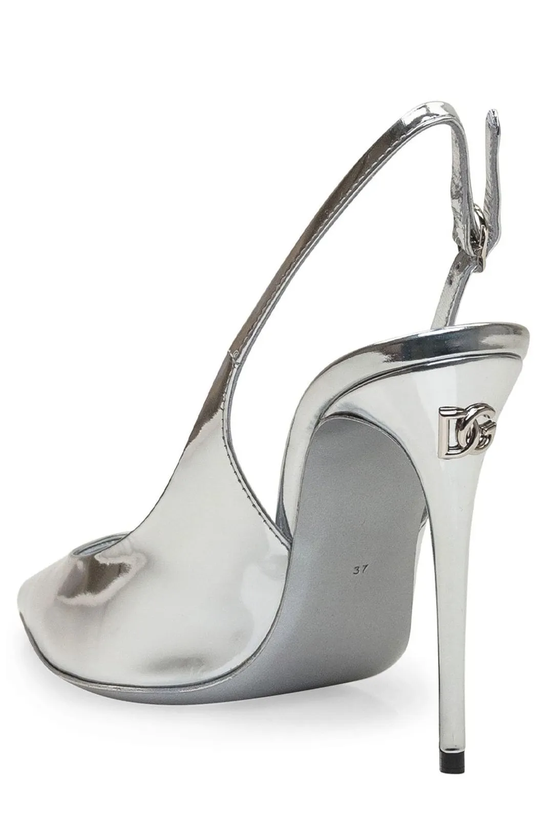 Dolce & Gabbana Mirrored-Effect Slingback Pumps