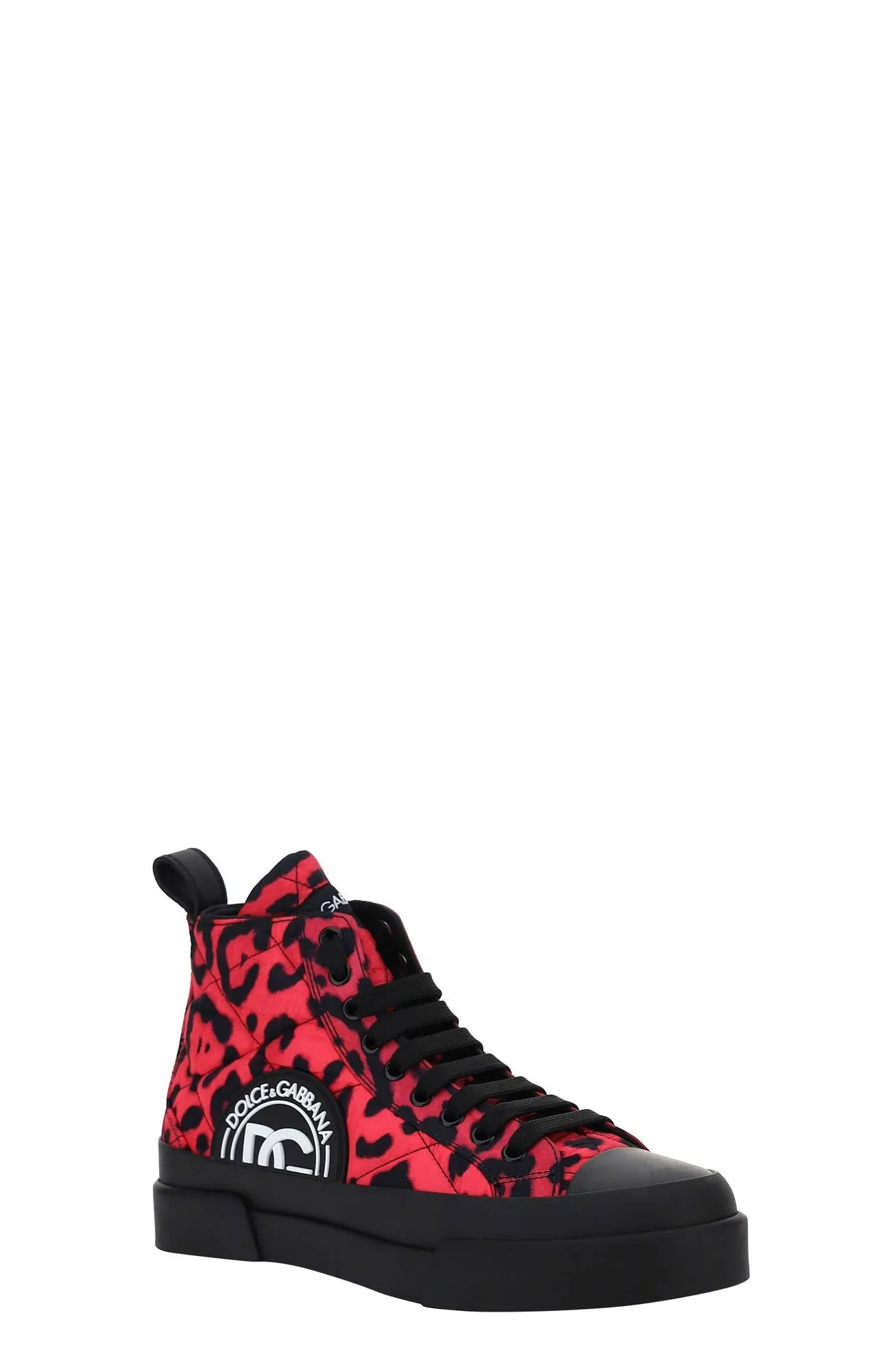 Dolce & Gabbana Printed Quilted Mid-Top Sneakers