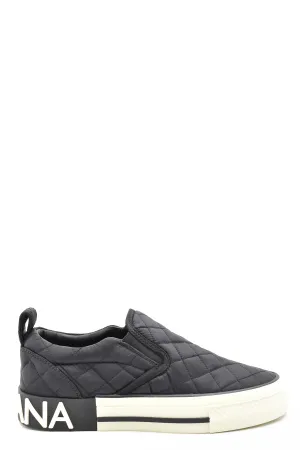 Dolce & Gabbana Round Toe Quilted Sneakers