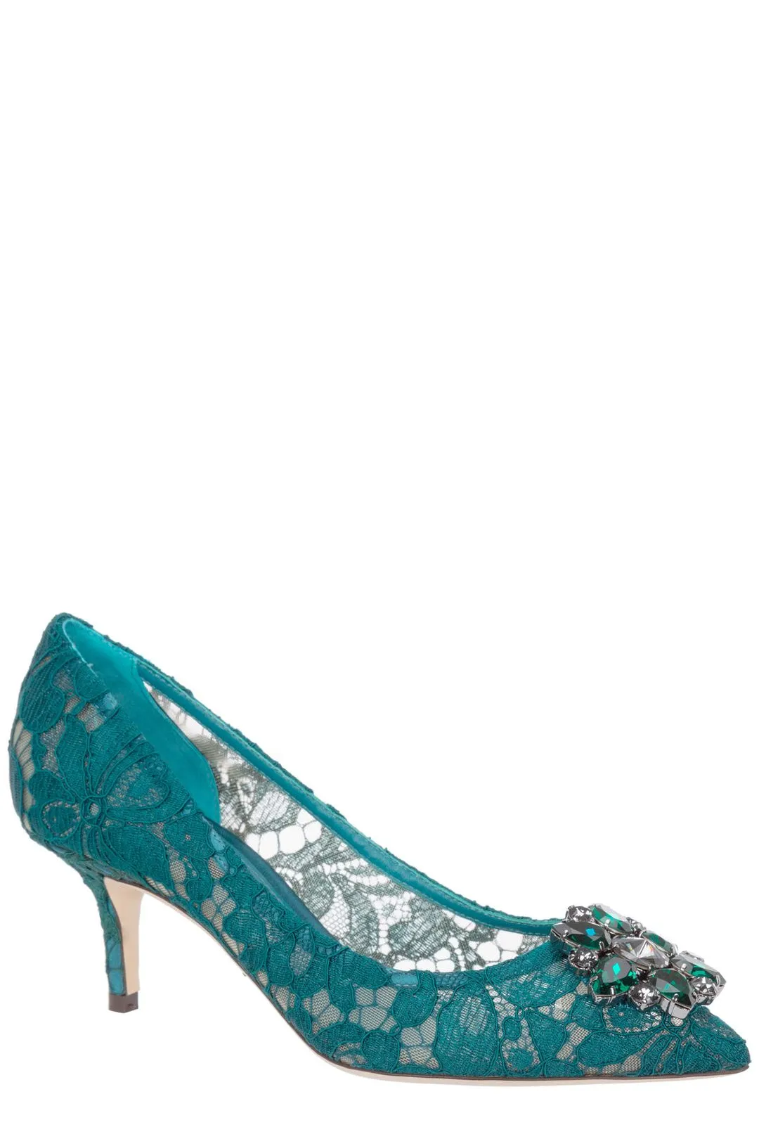 Dolce & Gabbana Taormina Lace Embellished Pumps