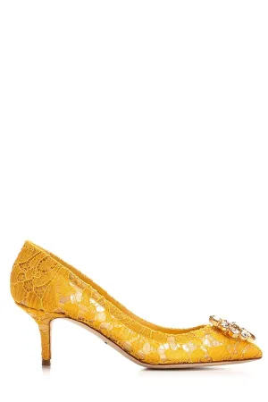Dolce & Gabbana Taormina Lace Embellished Pumps