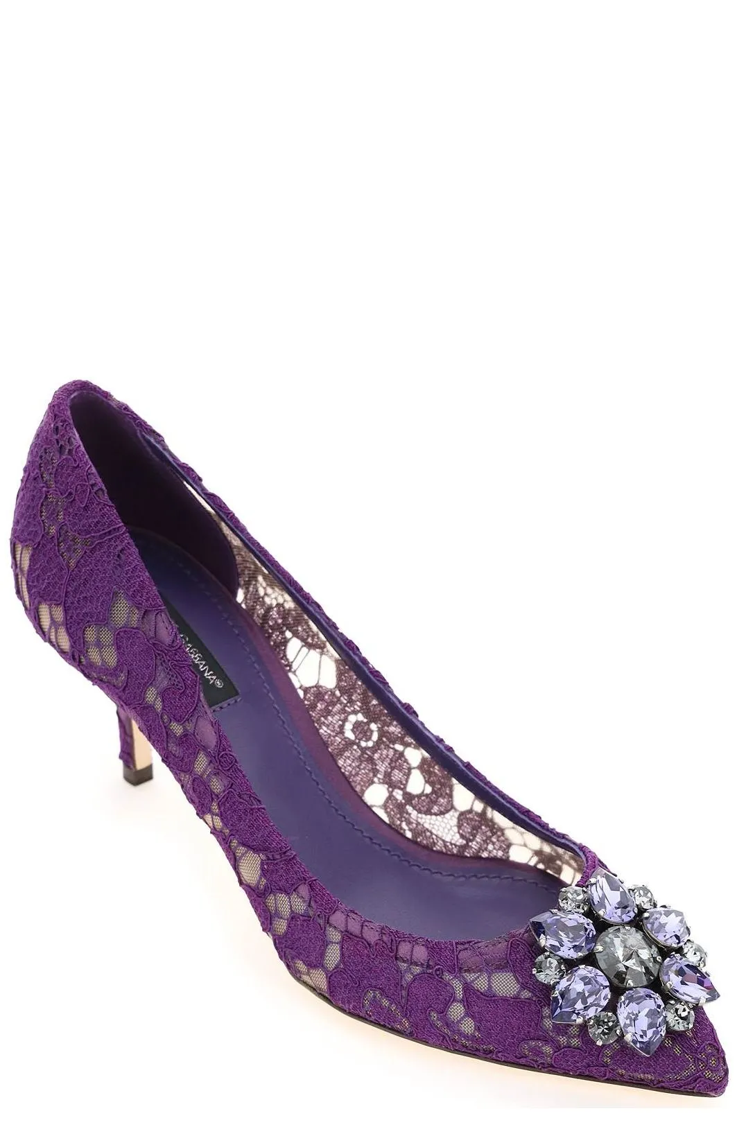 Dolce & Gabbana Taormina Lace Embellished Pumps