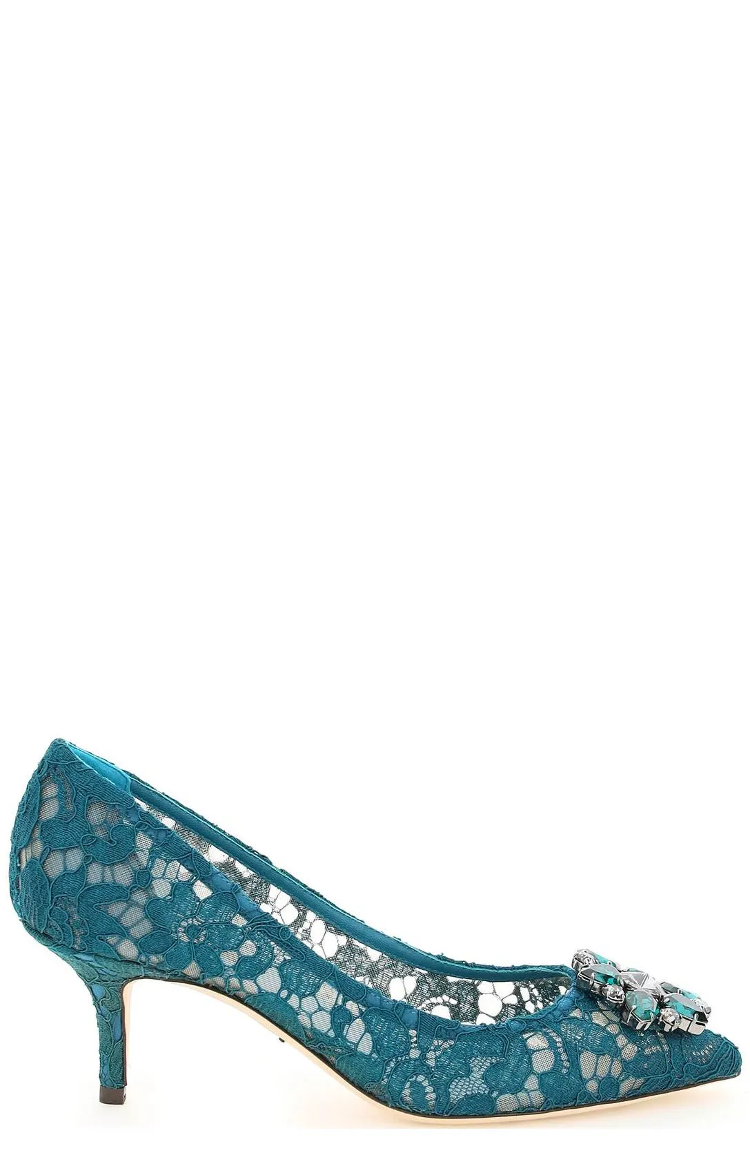 Dolce & Gabbana Taormina Lace Embellished Pumps