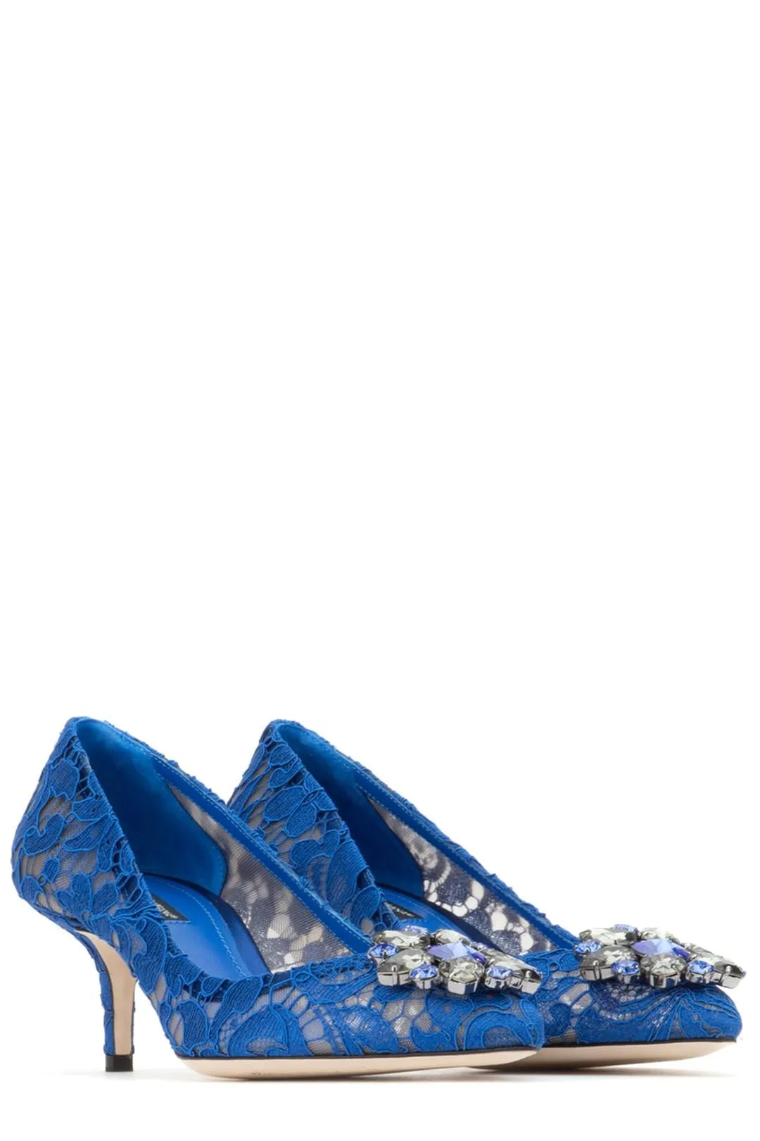 Dolce & Gabbana Taormina Lace Embellished Pumps