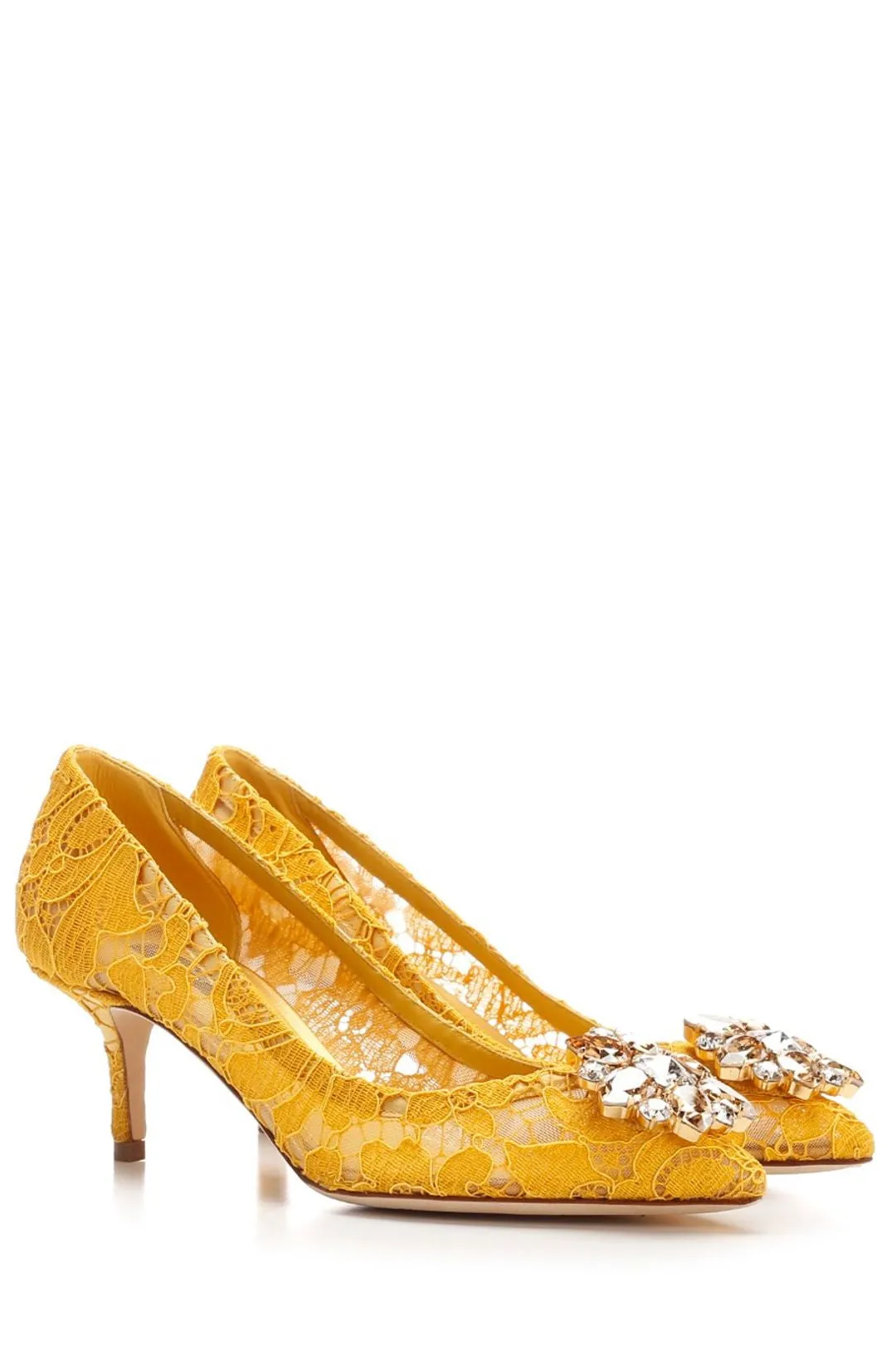 Dolce & Gabbana Taormina Lace Embellished Pumps