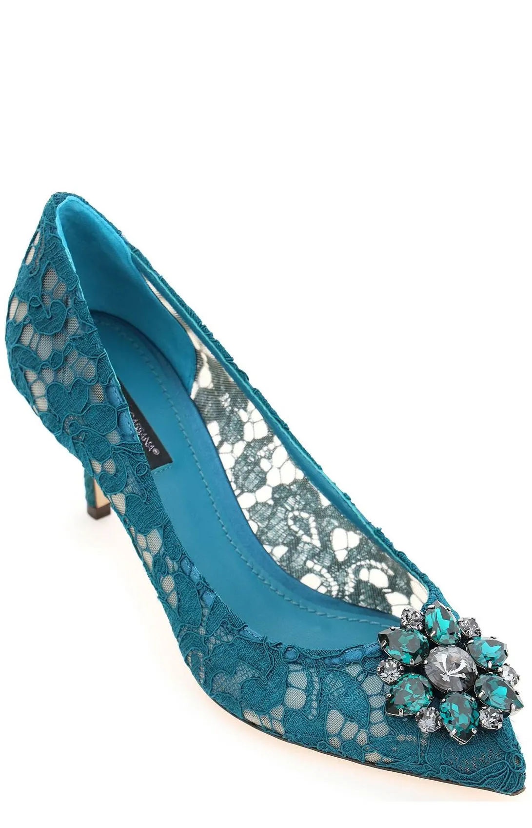 Dolce & Gabbana Taormina Lace Embellished Pumps