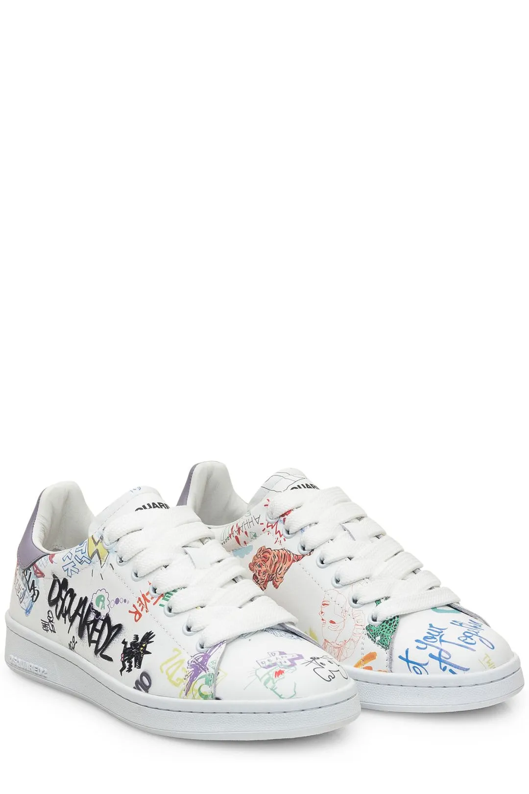 Dsquared2 Graphic Printed Lace-Up Sneakers