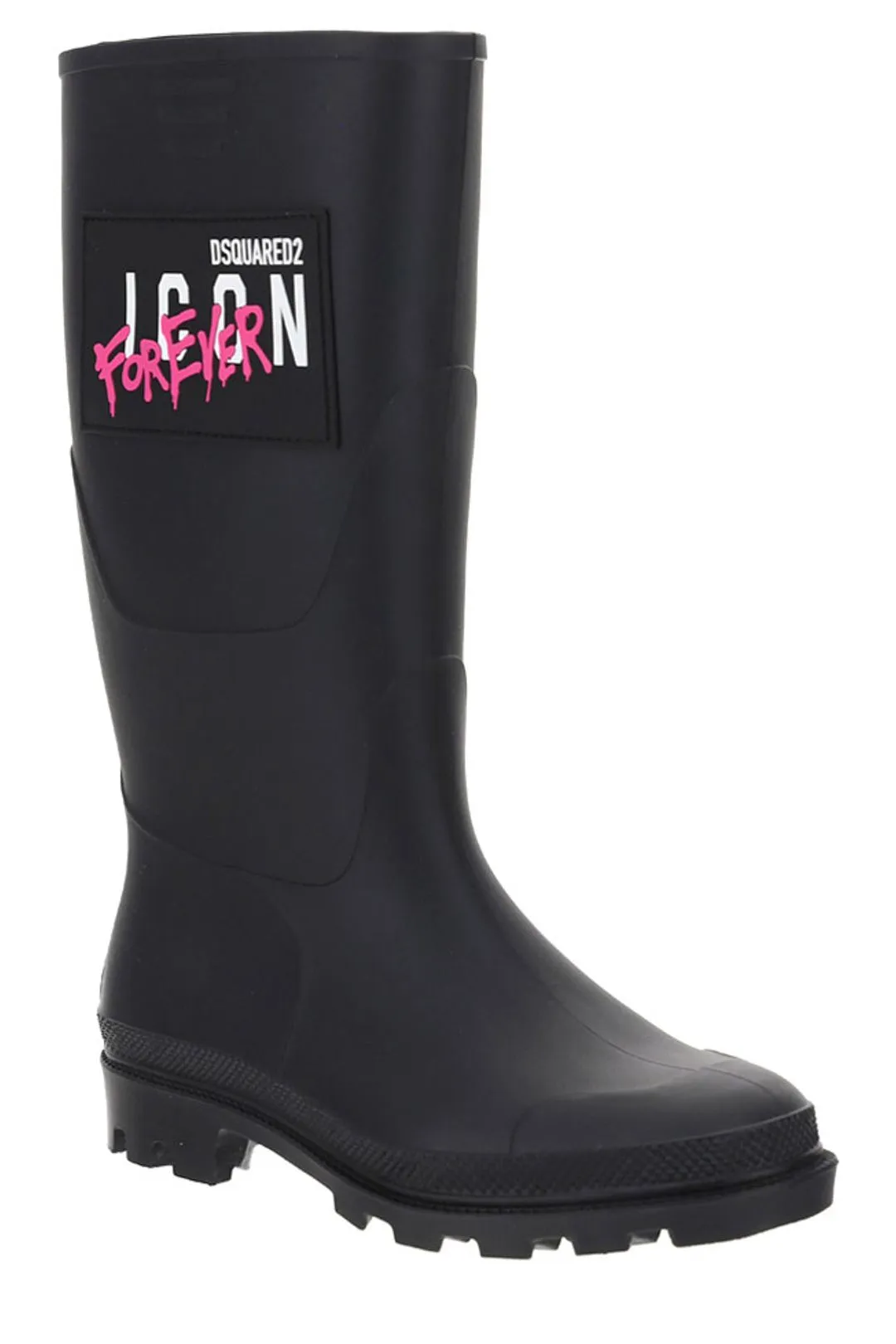 Dsquared2 Logo Printed Round Toe Rain Boots
