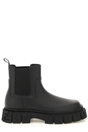 Fendi Force Ridged-Sole Chelsea Boots
