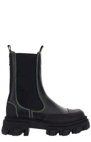 Ganni Contrast Stitch Chelsea Boots