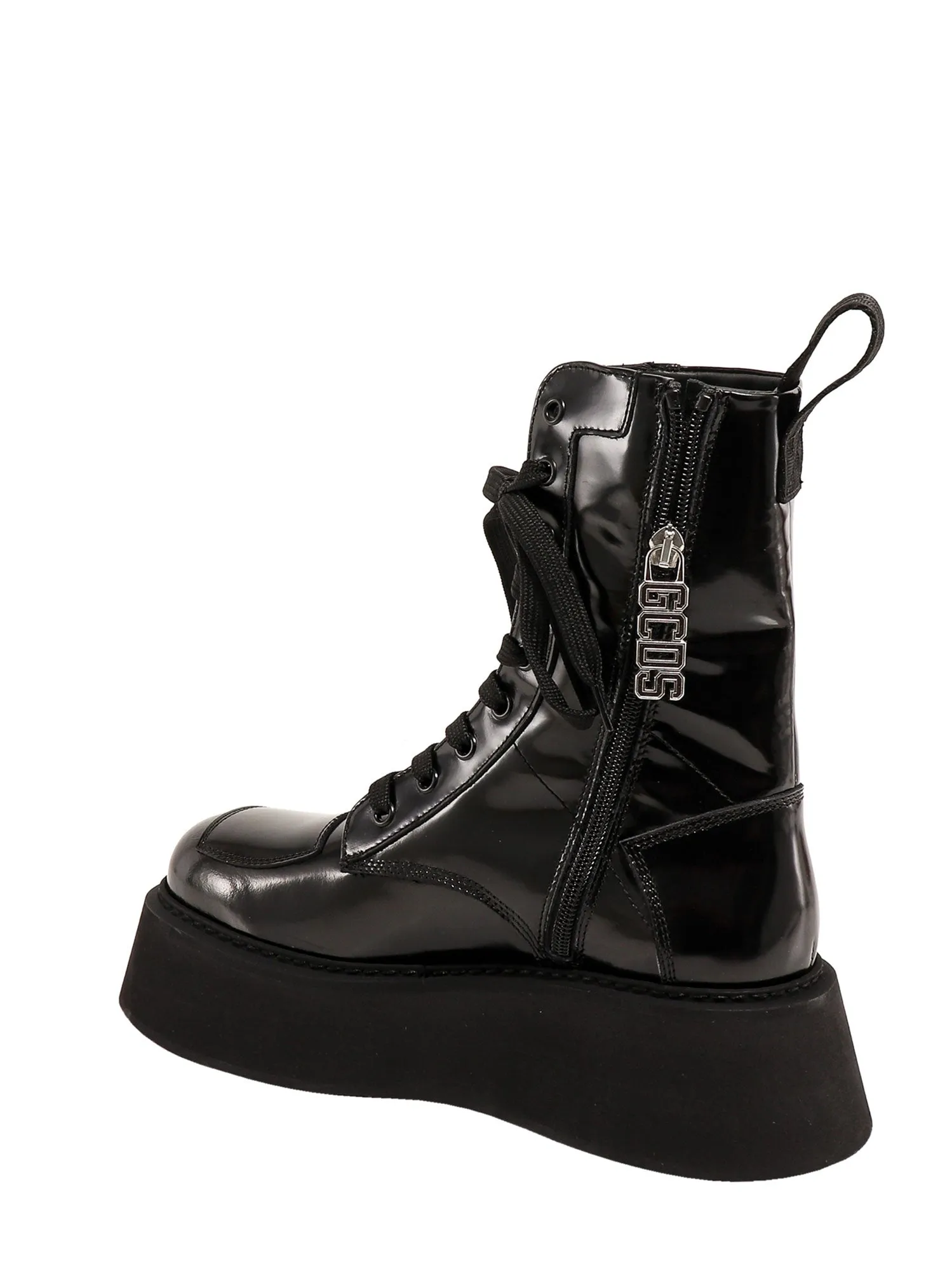 GCDS Logo Zipped Platform Boots